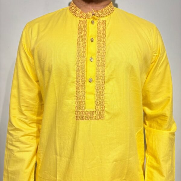 Classic Regular Fit Panjabi – Yellow